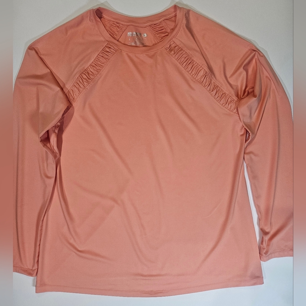 Reel Legends Performance‎ Top Womens Large Orange Reel Tec Boating Fishing Gear